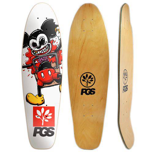Tamanhos, Medidas e Dimensões do produto Shape de Skate Cruiser Progress - Pgs - Mickey