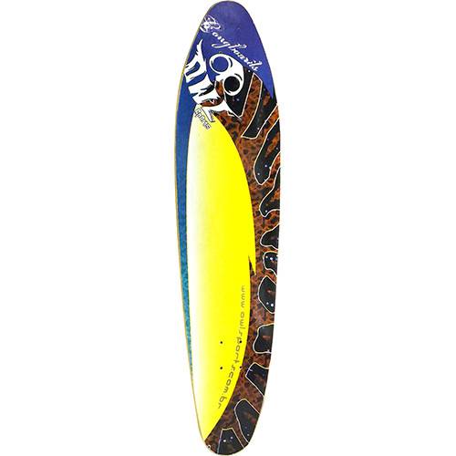 Tamanhos, Medidas e Dimensões do produto Shape para Skate Prancha Dream Owl Sports - Azul/Amarelo