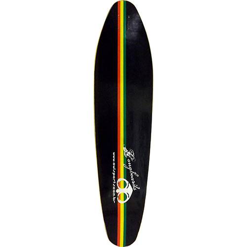 Tamanhos, Medidas e Dimensões do produto Shape para Skate Prancha Reggae Owl Sports - Preto