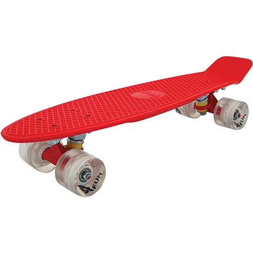 Tamanhos, Medidas e Dimensões do produto Skate Cruisers 4Fun Red 22 - 4 Fun Skateboards