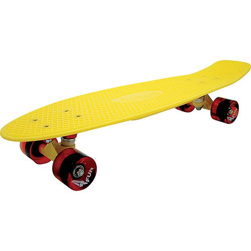 Tamanhos, Medidas e Dimensões do produto Skate Cruisers 4Fun Yellow 27 Led - 4 Fun Skateboards