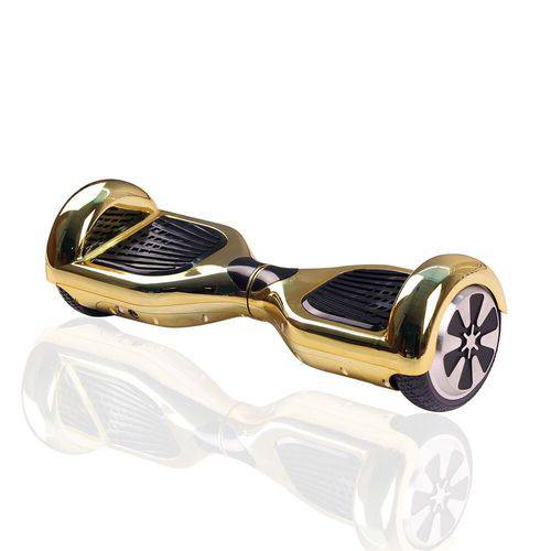 Tamanhos, Medidas e Dimensões do produto Skate Elétrico Hoverboard 6.5'' Dourado Cromado