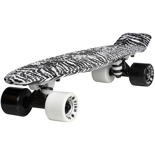Tamanhos, Medidas e Dimensões do produto Skate Fish Skateboards Cruiser Specials Zebra 22''