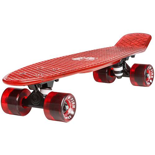 Tamanhos, Medidas e Dimensões do produto Skate Fish Skateboards Cruiser Vermelho 22''
