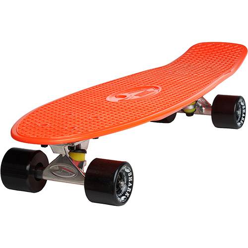 Tamanhos, Medidas e Dimensões do produto Skate Fish Skateboards Shark Laranja e Preto 27''