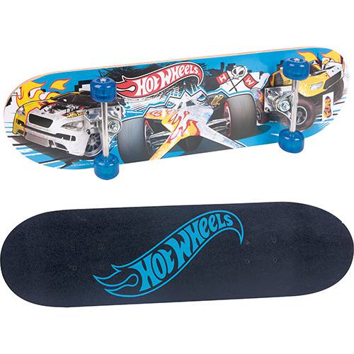 Tamanhos, Medidas e Dimensões do produto Skate Hot Wheels Fun com Acessórios de Segurança - Azul