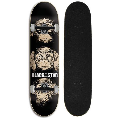 Tamanhos, Medidas e Dimensões do produto Skate Street Completo Iniciante Black Star - Sentidos