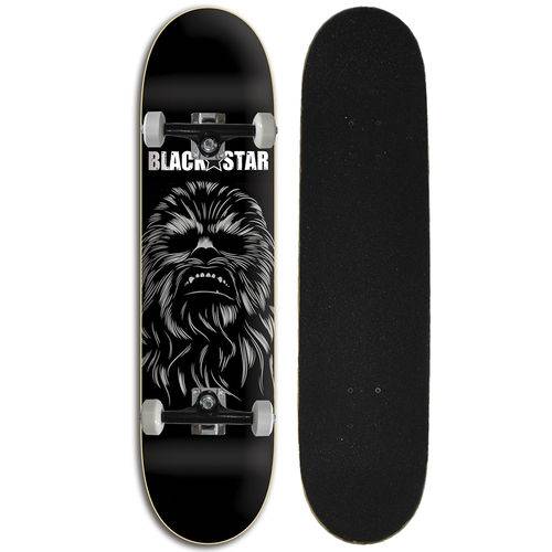 Tamanhos, Medidas e Dimensões do produto Skate Street Completo Iniciante Black Star - Chubaca