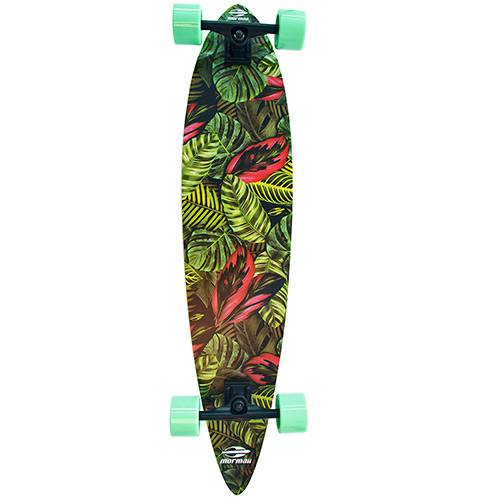 Tamanhos, Medidas e Dimensões do produto Skate Longboard Mormaii Bel Fix Folhas - Verde e Vermelho