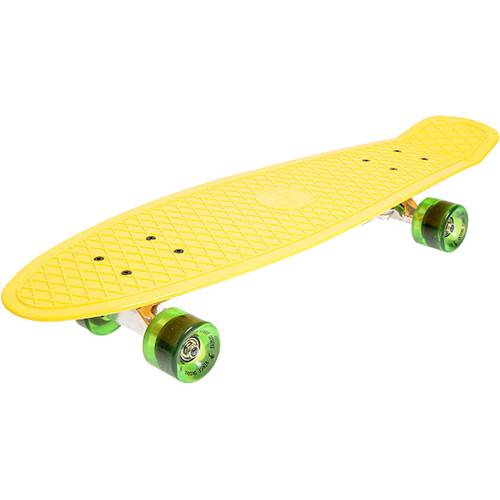 Tamanhos, Medidas e Dimensões do produto Skate Venice Origens 27 - Amarelo com Rodas Verdes Transparentes