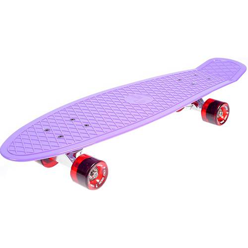 Tamanhos, Medidas e Dimensões do produto Skate Venice Origens 27 - Roxo com Rodas Vermelhas Transparentes