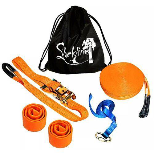 Tamanhos, Medidas e Dimensões do produto Slackline Kit Completo 15 Metros + Protetor, Backup e Bolsa