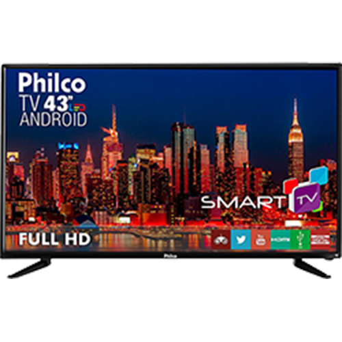 Tamanhos, Medidas e Dimensões do produto Smart TV LED 43" Philco PH43N91DSGWA Full HD com Conversor Digital 2 HDMI 2 USB Função DNR