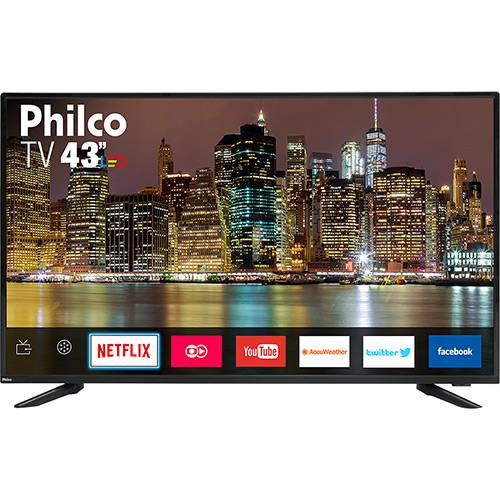 Tamanhos, Medidas e Dimensões do produto Smart TV LED 43" Philco PTV43E60SN Full HD com Conversor Digital 3 HDMI 2 USB Wi-Fi MidiaCast