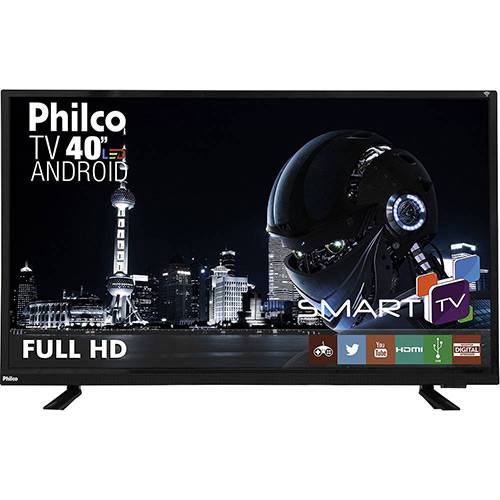 Tamanhos, Medidas e Dimensões do produto Smart TV LED 40" Philco Ph40e60dsgwa Full HD com Conversor Digital 2 HDMI 2 USB Wi-Fi