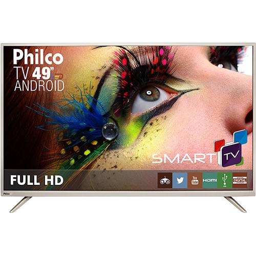 Tamanhos, Medidas e Dimensões do produto Smart TV LED 49" Philco PH49F30DSGWAC Full HD com Conversor Digital 2 HDMI 2 USB Wi-Fi Android