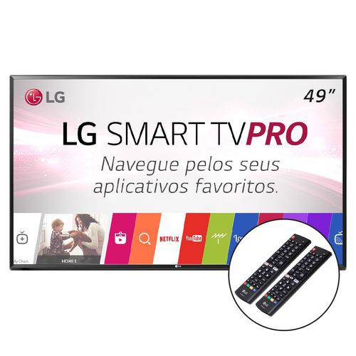 Tamanhos, Medidas e Dimensões do produto Smart TV LED 49" LG FULL HD Conversor Digital 2 Controles com Suporte Parede 49LJ551C