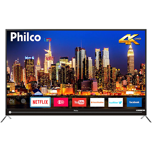Tamanhos, Medidas e Dimensões do produto Smart TV LED 55" Philco PTV55G50SN Ultra HD 4k com Conversor Digital 3 HDMI 2 USB Wi-Fi Soundbar Embutido 60Hz Preta