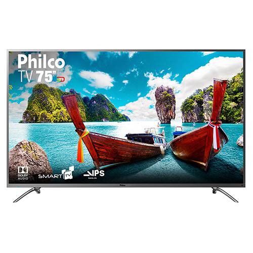 Tamanhos, Medidas e Dimensões do produto Smart TV LED 75" Philco PTV75e30DSWNT Ultra HD 4k com Conversor Digital 3 HDMI 2 USB Wi-Fi 60Hz - Titânio