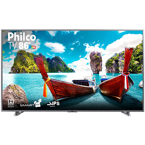 Tamanhos, Medidas e Dimensões do produto Smart TV LED 86" Philco PTV86e30DSWNT Ultra HD 4k com Conversor Digital 3 HDMI 2 USB Wi-Fi 60Hz - Titânio