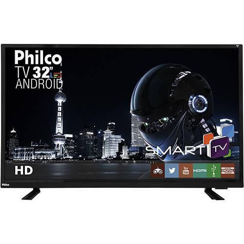 Tamanhos, Medidas e Dimensões do produto Smart TV LED Android 32" Philco Ph32e60dsgwa HD Conversor Digital 2 HDMI 2 USB