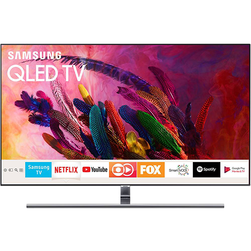 Tamanhos, Medidas e Dimensões do produto Smart TV QLED 55" Samsung 2018 QN55Q7FNAGXZD Ultra HD 4k com Conversor Digital 4 HDMI 3 USB Wi-Fi Única Conexão Invisível Modo Ambiente e Pontos Quânticos - Prata