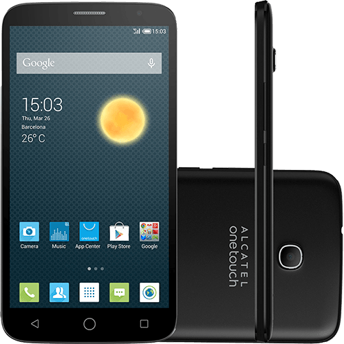 Tamanhos, Medidas e Dimensões do produto Smartphone Alcatel Hero 2C Desbloqueado Android 4.4 Tela 6" 16GB 4G Wi-Fi Câmera 13MP Cinza Chumbo