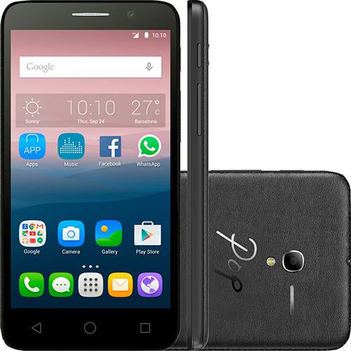 Tamanhos, Medidas e Dimensões do produto Smartphone Alcatel OT-5016J Pop 3 Dual Chip Android 5.1 Tela 5"  Quad Core 1.3GHz 8GB 3G/Wi-Fi Câmera 8MP Preto + Capa Prata