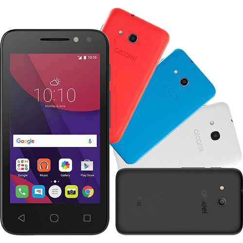 Tamanhos, Medidas e Dimensões do produto Smartphone Alcatel PIXI4 Colors Dual Chip Android 6.0 Tela 4" Memória 8GB 3G Câmera 8MP Selfie 5MP Flash Frontal Quad Core - Preto