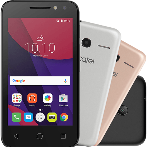 Tamanhos, Medidas e Dimensões do produto Smartphone Alcatel PIXI4 Metallic Dual Chip Android 6.0 Tela 4" Memória 8GB 3G Câmera 8MP Selfie 5MP Flash Frontal Quad Core - Preto