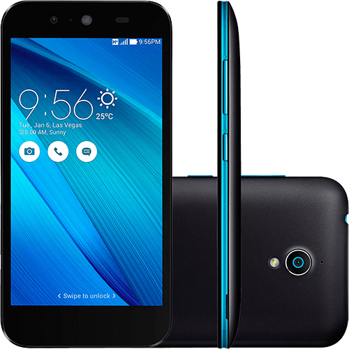 Tamanhos, Medidas e Dimensões do produto Smartphone Asus Live Dual Chip Desbloqueado Android 5 Tela 5" 16GB 3G 8MP e TV Digital - Preto