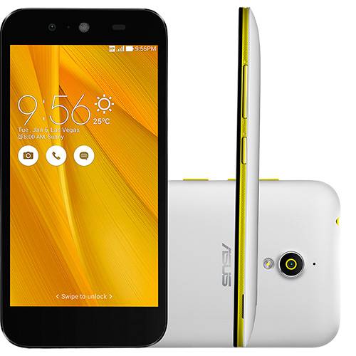 Tamanhos, Medidas e Dimensões do produto Smartphone Asus Live Dual Chip Desbloqueado Android 5 Tela 5''16GB Wi-Fi Câmera 8MP e TV Digital - Branco