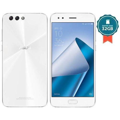 Tamanhos, Medidas e Dimensões do produto Smartphone Asus Zenfone 4 64GB - 32GB + 32GB (SD CARD) 3 Ram Tela 5.5" 4G - Branco