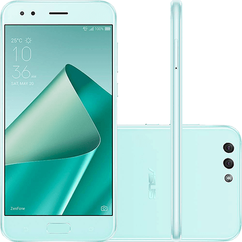 Tamanhos, Medidas e Dimensões do produto Smartphone Asus Zenfone 4 Dual Chip Android 7 Tela 5.5" 64GB 4G Wi-Fi Câmera Dual Traseira 12 + 8MP Câmera Frontal 8MP - Verde