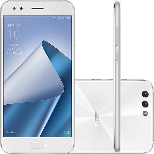 Tamanhos, Medidas e Dimensões do produto Smartphone Asus Zenfone 4 Dual Chip Android 7 Tela 5.5" Qualcomm Snapdragon 128GB 4G Câmera 12 + 8MP (Dual Traseira) - Branco