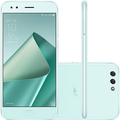Tamanhos, Medidas e Dimensões do produto Smartphone Asus Zenfone 4 Dual Chip Android 7 Tela 5.5" Qualcomm Snapdragon 128GB 4G Câmera 12 + 8MP (Dual Traseira) - Verde Menta