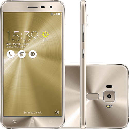 Tamanhos, Medidas e Dimensões do produto Smartphone Asus Zenfone 3 Dual Chip Android 6 Tela 5.5" 64GB 4G Câmera 16MP - Dourado
