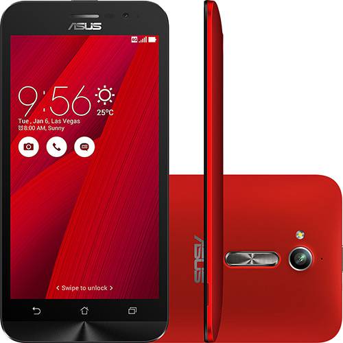 Tamanhos, Medidas e Dimensões do produto Smartphone Asus Zenfone Go Dual Chip Android 5.1 Tela 5" Qualcomm Snapdragon 8GB 3G Wi-Fi Câmera 8MP - Vermelho