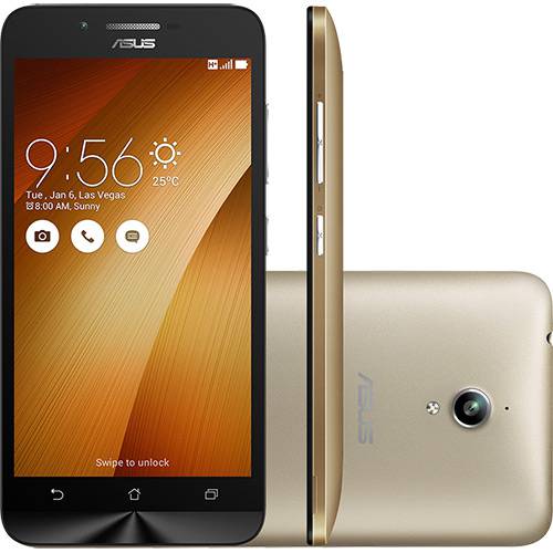 Tamanhos, Medidas e Dimensões do produto Smartphone ASUS Zenfone Go Dual Chip Desbloqueado Android 5.0 Tela 5" 16GB 3G 8MP - Dourado