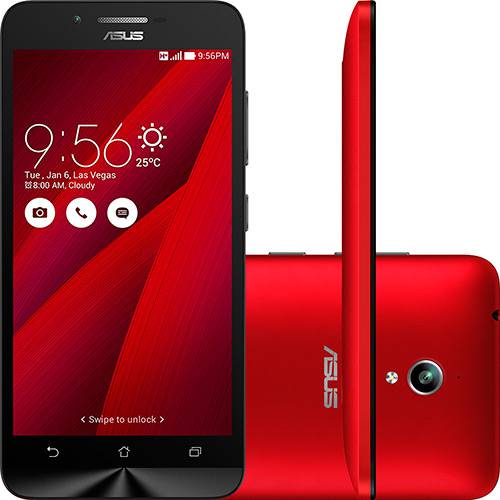 Tamanhos, Medidas e Dimensões do produto Smartphone Asus Zenfone Go Dual Chip Desbloqueado Android 5 Tela 5" 3G 16GB Câmera 8MP - Vermelho