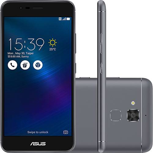 Tamanhos, Medidas e Dimensões do produto Smartphone Asus Zenfone 3 Max Dual Chip Android 6 Tela 5.2" 16GB 4G Câmera 13MP - Cinza Escuro
