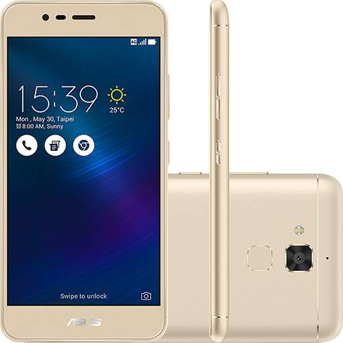 Tamanhos, Medidas e Dimensões do produto Smartphone Asus Zenfone 3 Max Dual Chip Android 6 Tela 5.2" 16GB 4G Câmera 13MP - Dourado