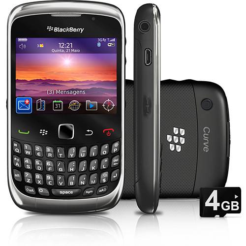 Tamanhos, Medidas e Dimensões do produto Smartphone Blackberry 9300 OS 3G Wi-Fi Câmera 2MP - Grafite