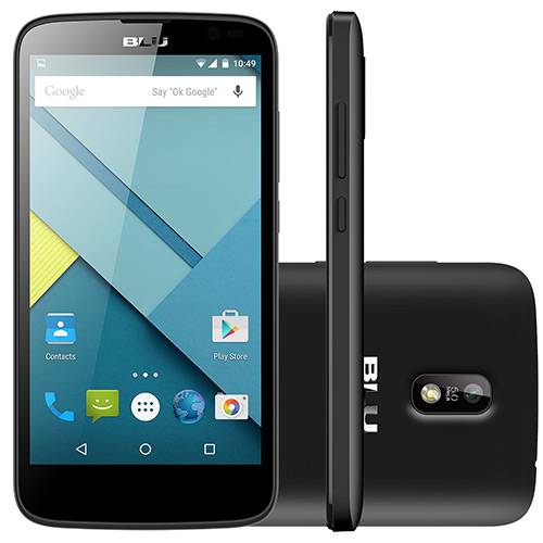 Tamanhos, Medidas e Dimensões do produto Smartphone Blu Studio G D-790l Dual Chip Android 4.4 Tela 5" 4GB Câmera 5MP 3G WI-FI - Preto