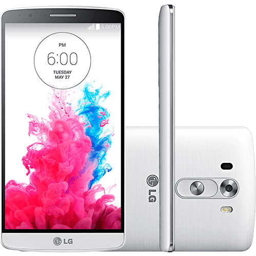 Tamanhos, Medidas e Dimensões do produto Smartphone LG G3 Desbloqueado Android 4.4 Tela 5.5" 16GB 4G Câmera 13MP Branco