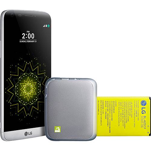 Tamanhos, Medidas e Dimensões do produto Smartphone LG G5 se 32GB - Prata + Acessório Camera Modular para Celular Lg G5 Modelo Cbg-700
