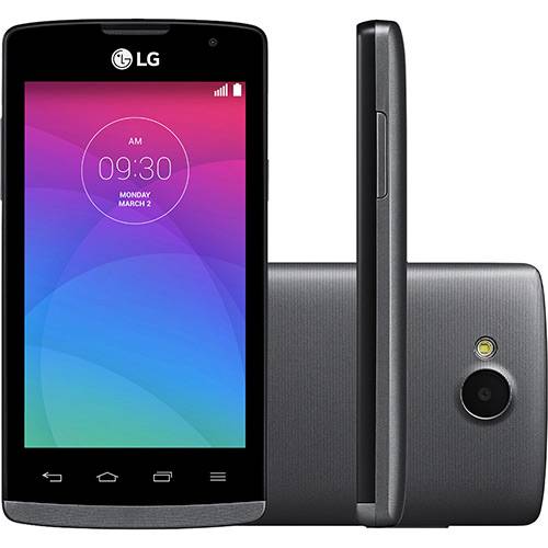 Tamanhos, Medidas e Dimensões do produto Smartphone LG Joy Claro Dual Chip Desbloqueado Android 4. 4 Tela 4" 4GB 3G Wi-Fi Câmera 5MP - Preto