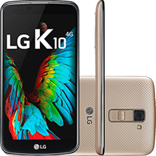 Tamanhos, Medidas e Dimensões do produto Smartphone LG K10 Dual Chip Android 6.0 Marshmallow Tela 5.3" 16GB 4G Câmera 13MP TV Digital - Dourado