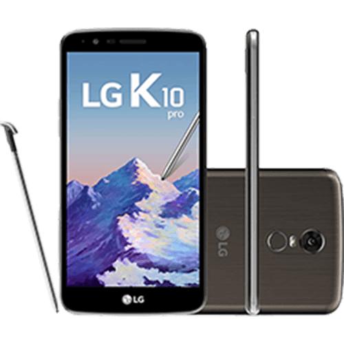 Tamanhos, Medidas e Dimensões do produto Smartphone LG K10 Pro Dual Chip Android 7.0 Nougat Tela 5.7" Octacore 32GB 4G Wi-Fi Câmera 13MP - Titânio