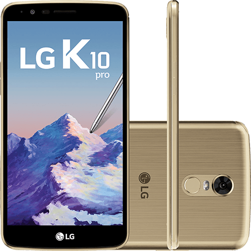Tamanhos, Medidas e Dimensões do produto Smartphone LG K10 Pro Dual Chip Android 7.0 Tela 5.7" Octacore 1.5 Ghz 32GB 4G Câmera 13MP - Dourado